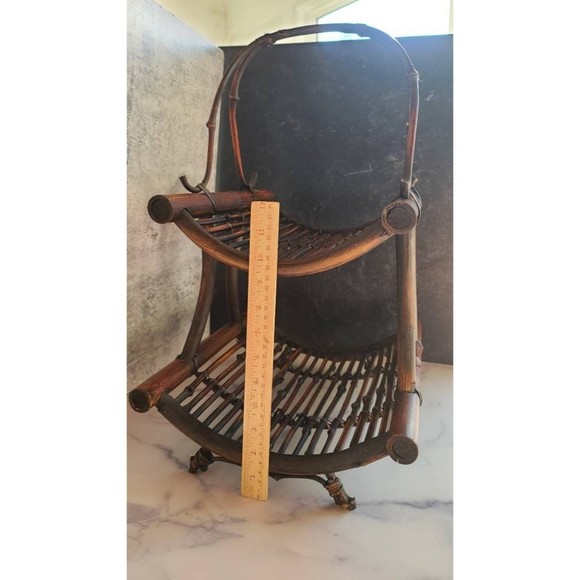 Vintage Wooden Magazine Rack - Picture 4 of 10